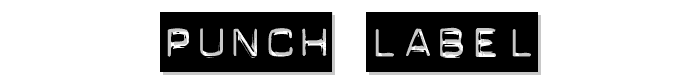 Punch Label font